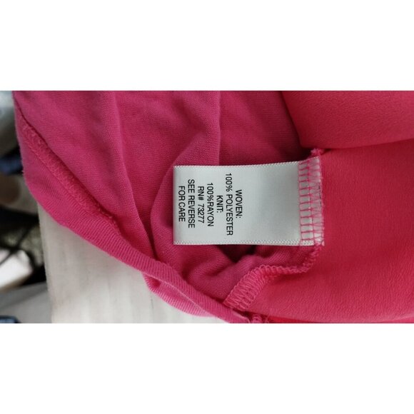 Apt. 9 Women's Pink V-Neck Short Sleeve Top Size 1X - Picture 13 of 14